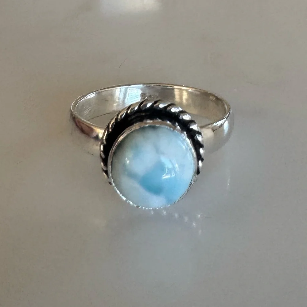 NWOT Sundance Clouds in the Sky Ring, Larimar, Sterling Silver